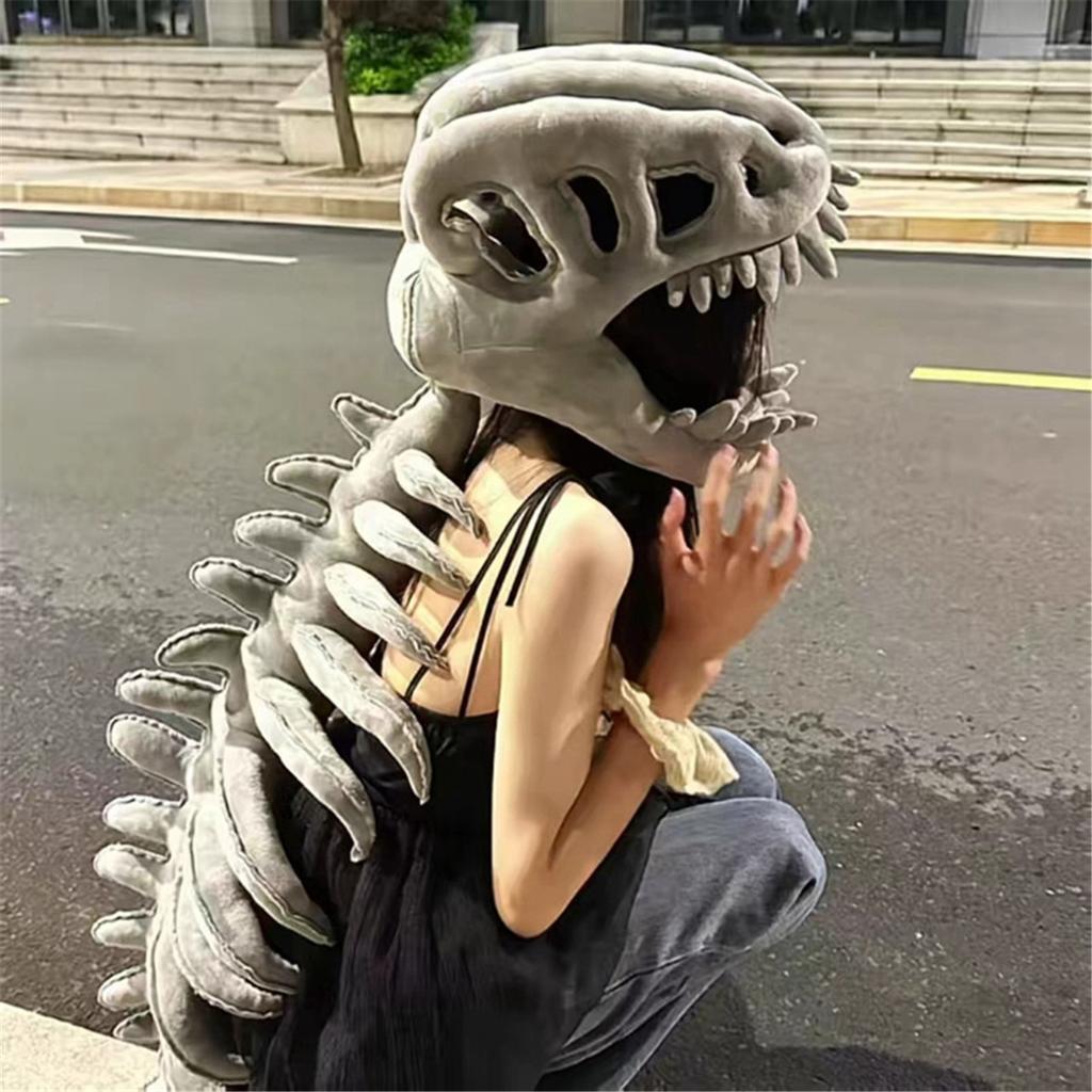 Disfraz Realista de Esqueleto de Dinosaurio Set de Accesorios Divertidos para la Cabeza Ropa de Disfraz Juguetes de Peluche Regalos Creativos