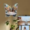 Butterfly Diamond Painting Corner Shelf Storage Rack Acrylic Diamond Art Corner Display Rack for Wall Decor Storage