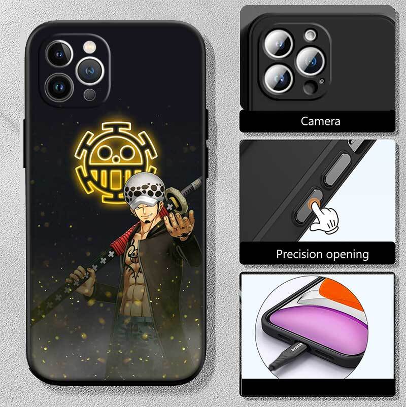 Art One Piece Law Case for Samsung Note 20 10 S25 Plus Ultra Lite FE M20 M21 M30 M31 M51 A11 A26 A51 A52 A53 A56 A70 A71 A72 A73