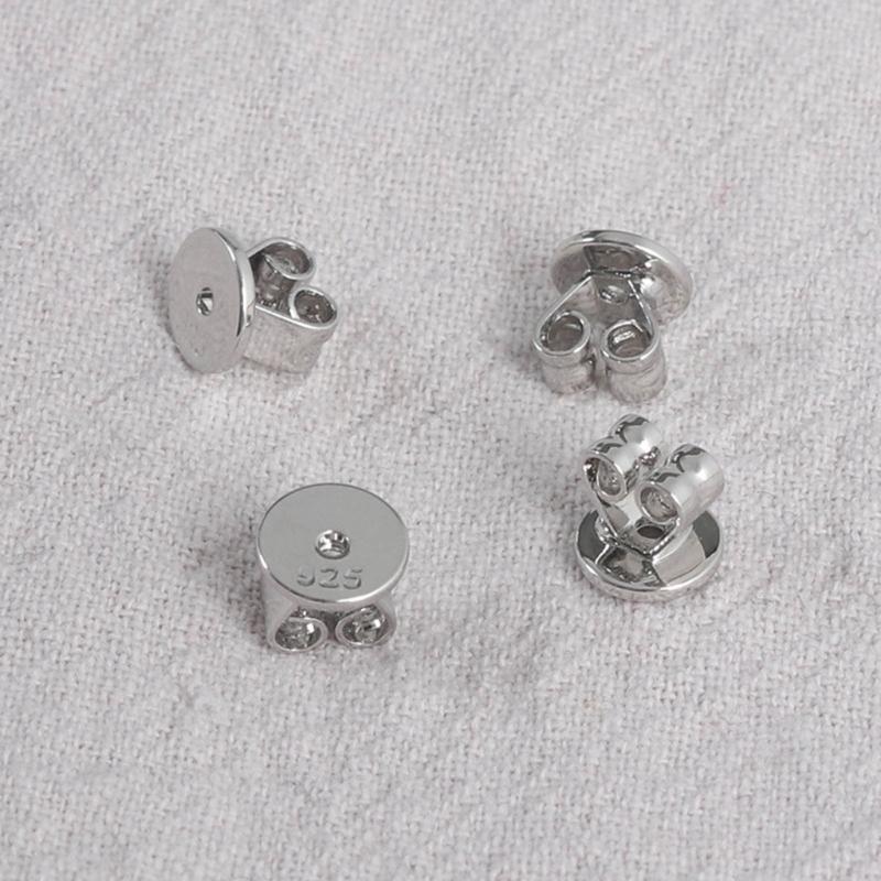 10pcs Metal Earring Stopper Plugs Secure Ear Studs Back Clasps Accessories Earrings Closures for Jewelry Enthusiasts