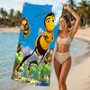 Beach Towel with Bee Movie Pattern - soft,absorbent,machine washable Lightweight&Modern,swimming,Travel Essentials