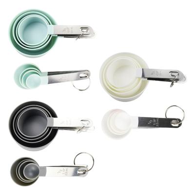 Stainless Steel Handle Measuring Cups/Spoons Set with Clear Measurement Marks Kitchen Gadgets for Baking and Cooking