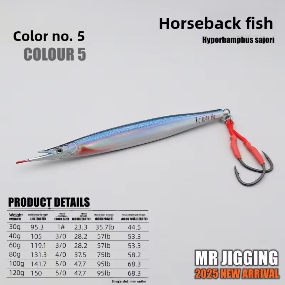 40g-60g Weight Tuna Bait Metal Material Spanish Mackerel Lure  Deep Sea Fishing