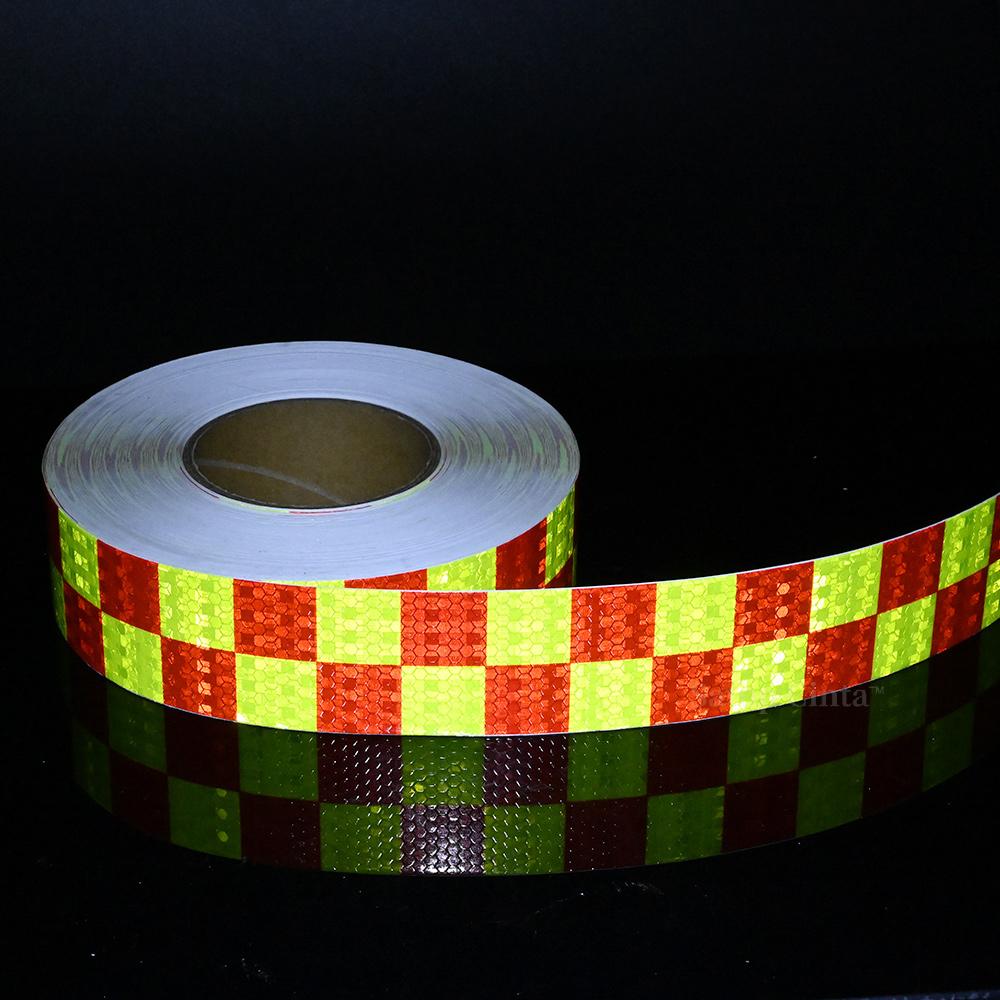 5cm*3m Grid Reflective Car Stickers Waterproof  Adhesive High Visibility Caution Warning Safety Tapes Reflectors Strip For Truck
