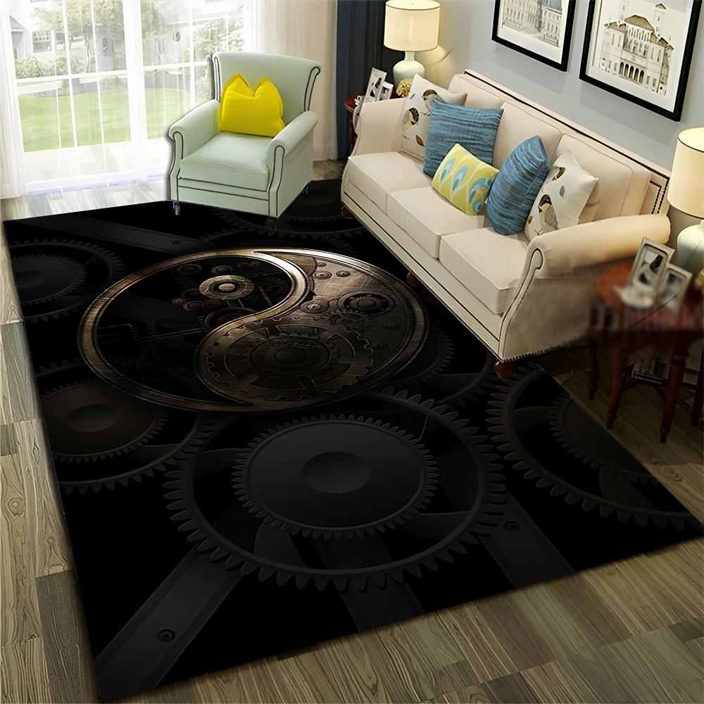 Chinese 3D Tai Chi Bagua Yin Yang  Carpet Rug for Home Living Room Bedroom Sofa Doormat Decor,Child Area Rug Non-slip Floor Mat