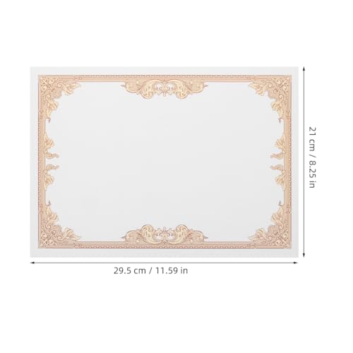 LIOOBO Certificate Paper, A4, 30-Sheet Set, Office Compatible, Vertical, A4 Size, Thick Paper, Printable and Writable, for Diplomas, Awards, Letters o