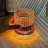 Bicchiere da liquore trasparente con rilievo in cristallo, bicchieri da bere rotanti a 360 gradi, bicchiere da vino, regalo