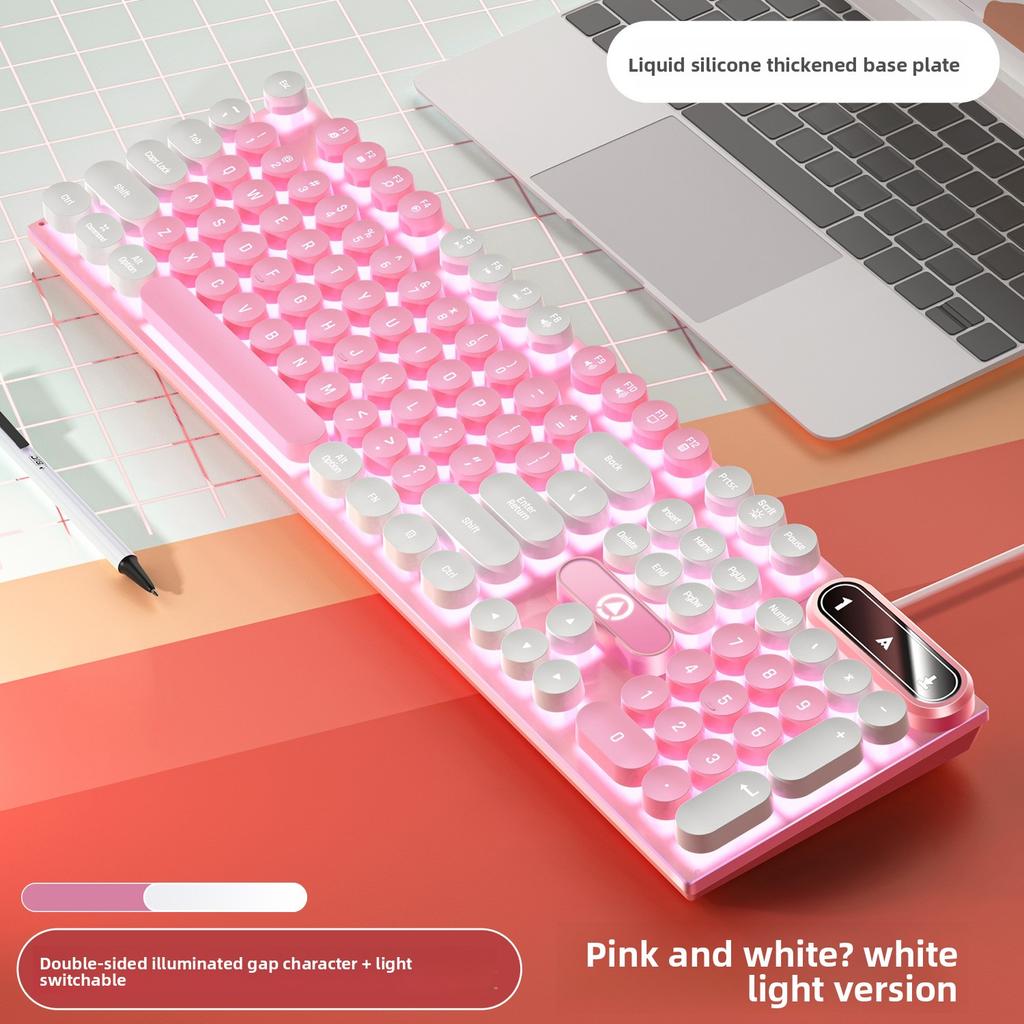 K600 Gaming Mechanical Keyboard with Illumination and Two-Tone Design - Computer Accessories
