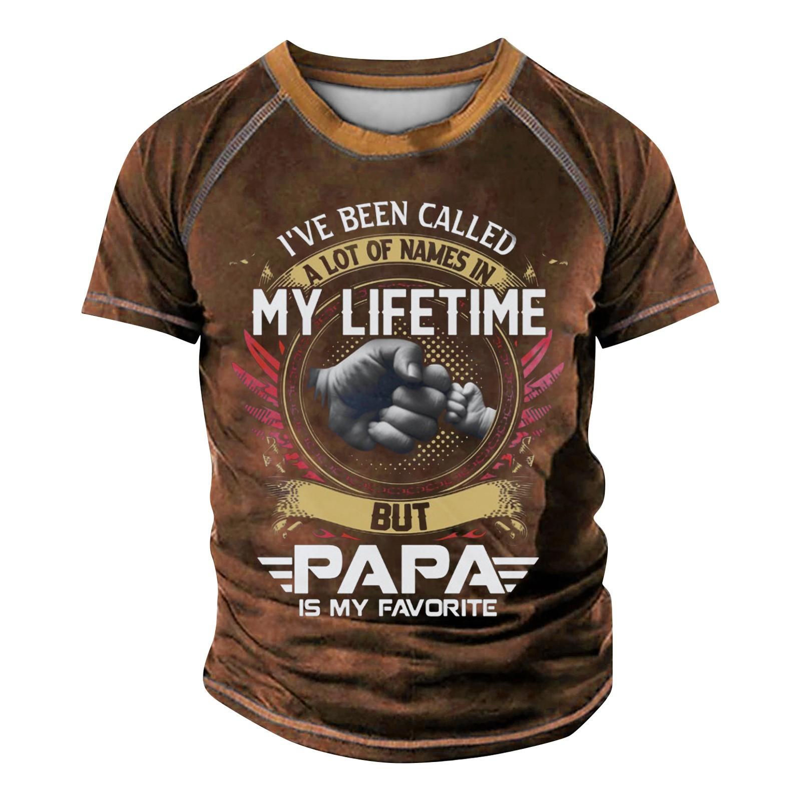 

Мужская футболка реглан в стиле ретро с коротким рукавом и круглым вырезом с буквенным принтом, топы M коричневый