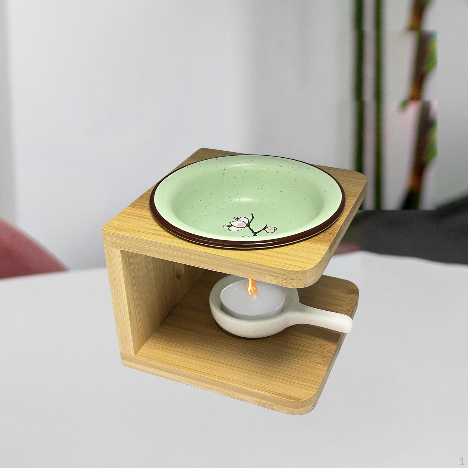 

Керамическая печь для сжигания эфирных масел, подарок на день рождения, настольная аромалампа для таяния воска, подставка для чайной свечи для Green
