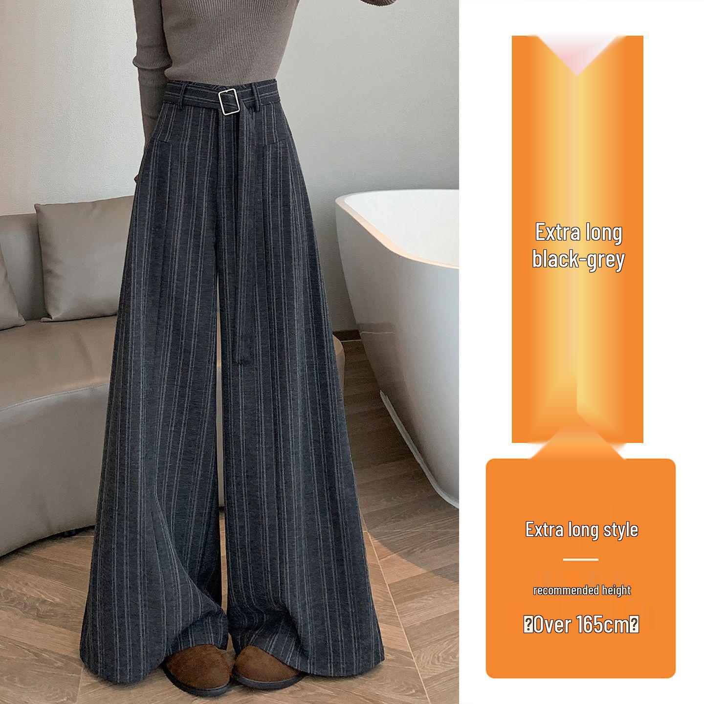 

Women s 2026 Striped High-Waisted Wide-Leg Suit Pants - Slimming, Versatile, and Floor-Length Small