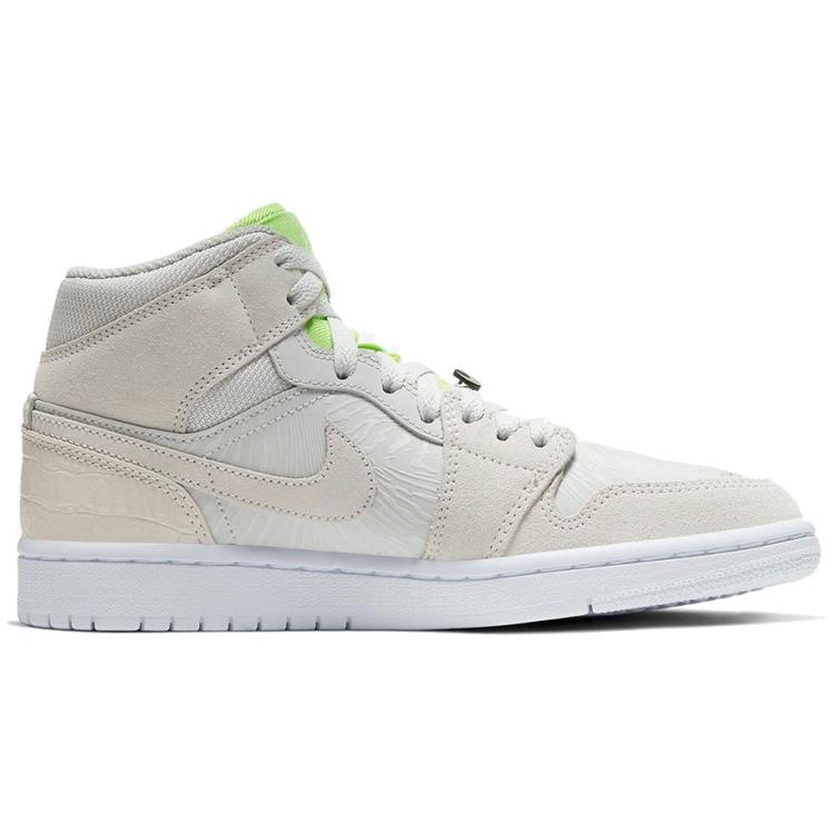 New Jordan 1 Mid Vast Grey Ghost Green Women's CV3018-001