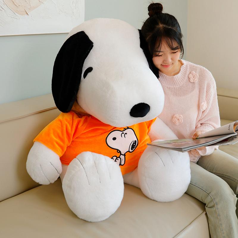 New 354565Cm Cartoon Cute Big Size Snoopy Plush Toy Pillow Sofa Back White Dog Snoopy Plush Doll Gifts For Children Gift