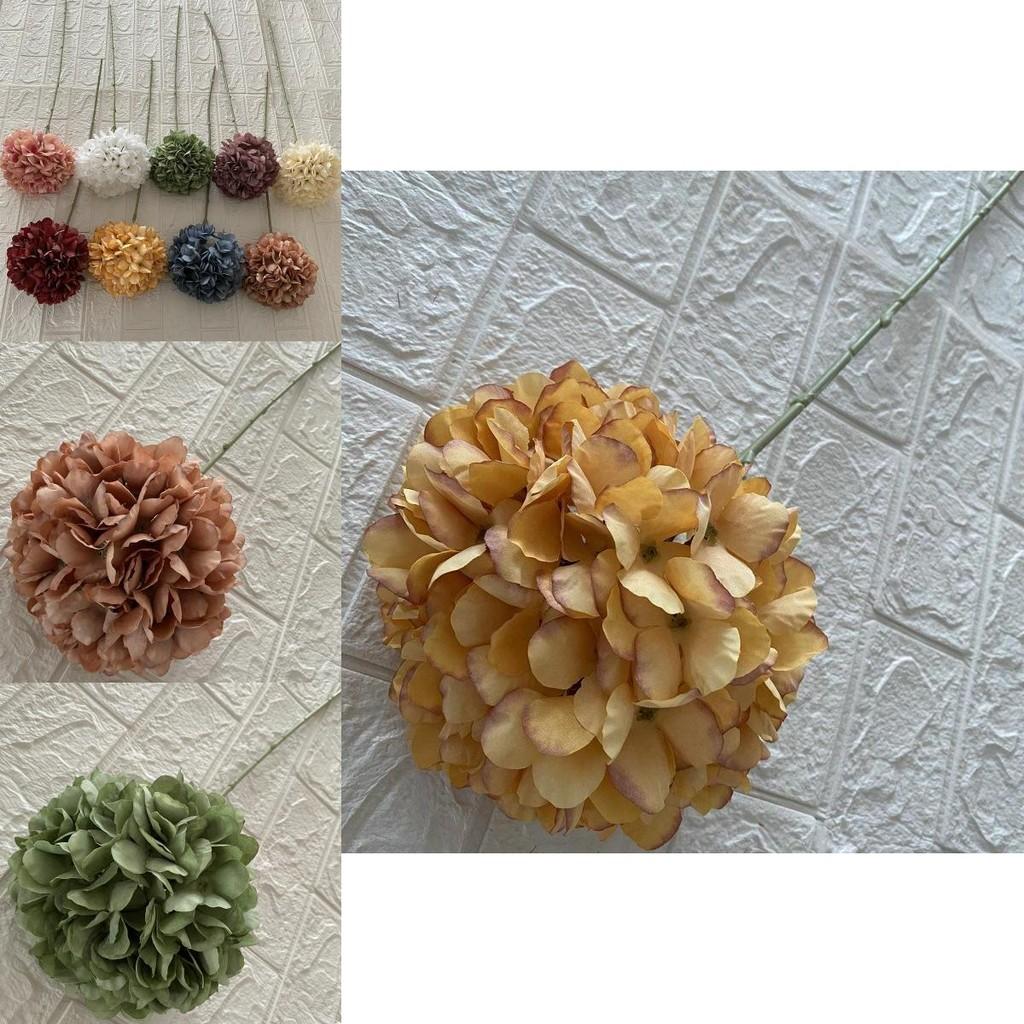 Hydrangea Faux Flowers For Wedding Hall Decorations With Silk Material For Home And Photo Shoots