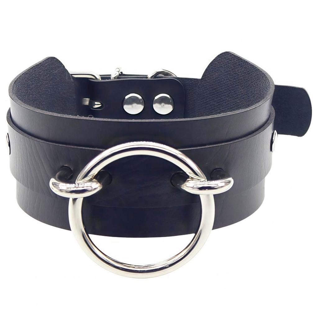 Unisex verstellbare Choker-Halskette O-Ringe Halsband für Tanzaufführungen und Mode