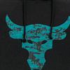 Under Armour Project Rock American Vintage Letter Print Hooded Short Sleeve T-Shirt Men Tops Black 1383227-001