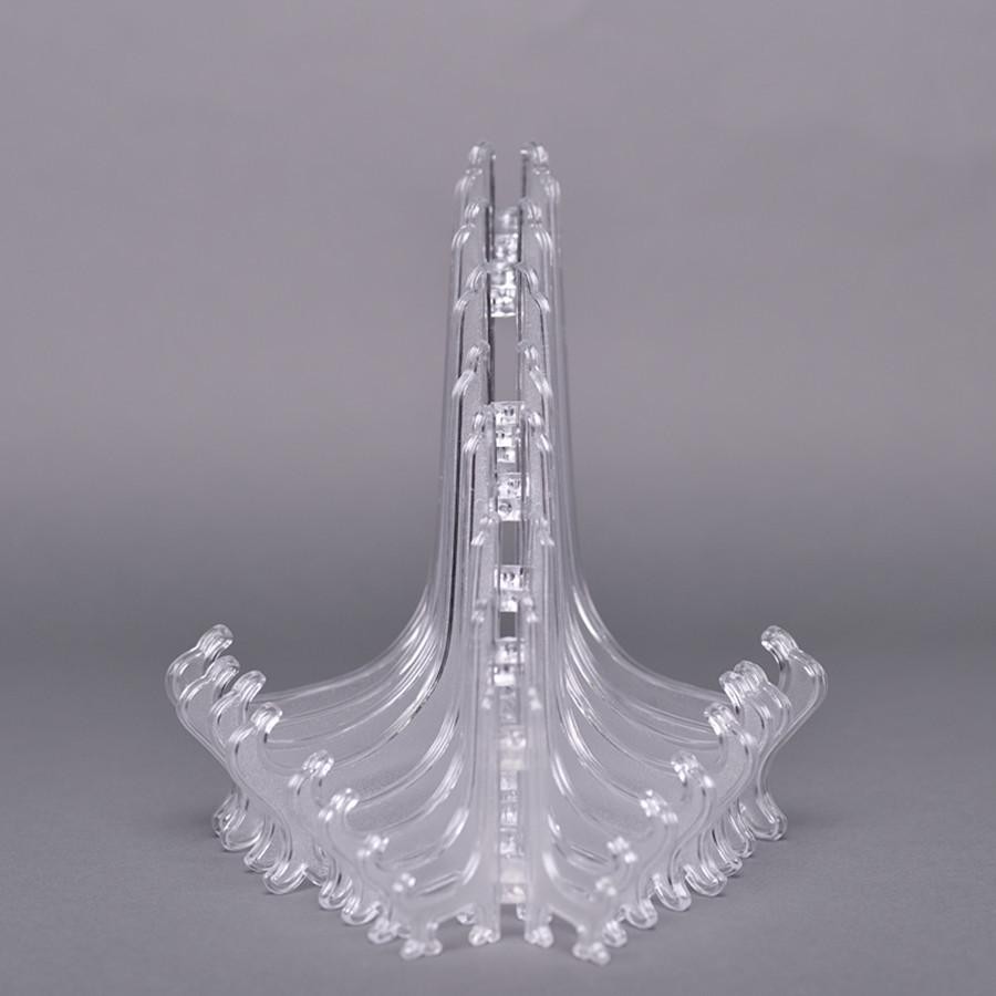 Clear Plastic Hanging Plate and Tray Stand