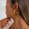 18K Gold Plated Stainless Steel C-Shaped Ear Cuff for Women - Non-Fading, Minimalist Style