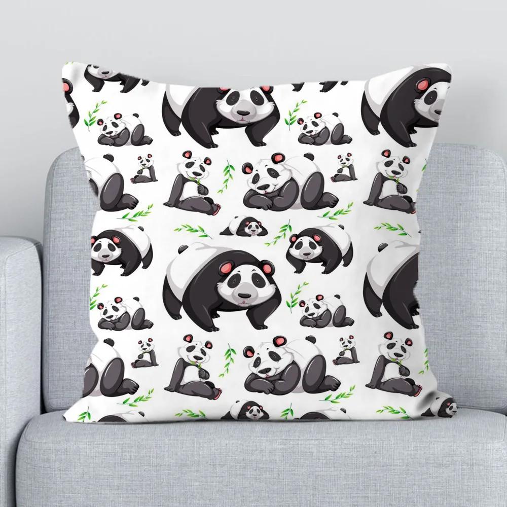 Cute Panda Pattern Pillow Covers Decorative Cushions for Bed Fall Decoration Chair Cushion Cover X Pillowcases X