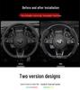 Carbon Fiber & Alcantara Leather Steering Wheel Cover for Alfa Romeo Stelvio, Stanway, Giulia, Juliet