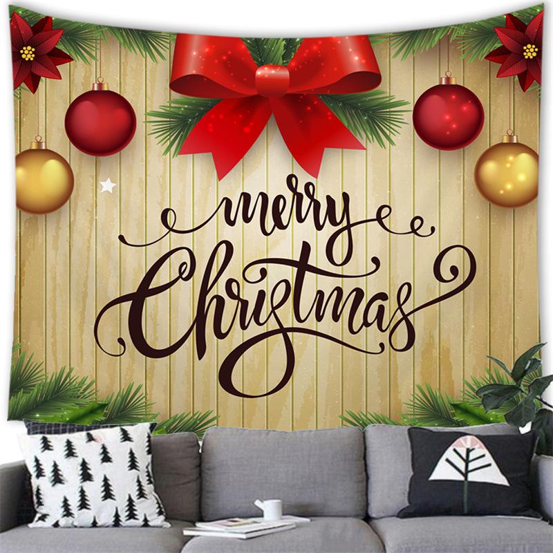 Christmas Bell Tapestry Snowman Merry Christmas Wall Hanging Living Room Bedroom Background Cloth Beautiful