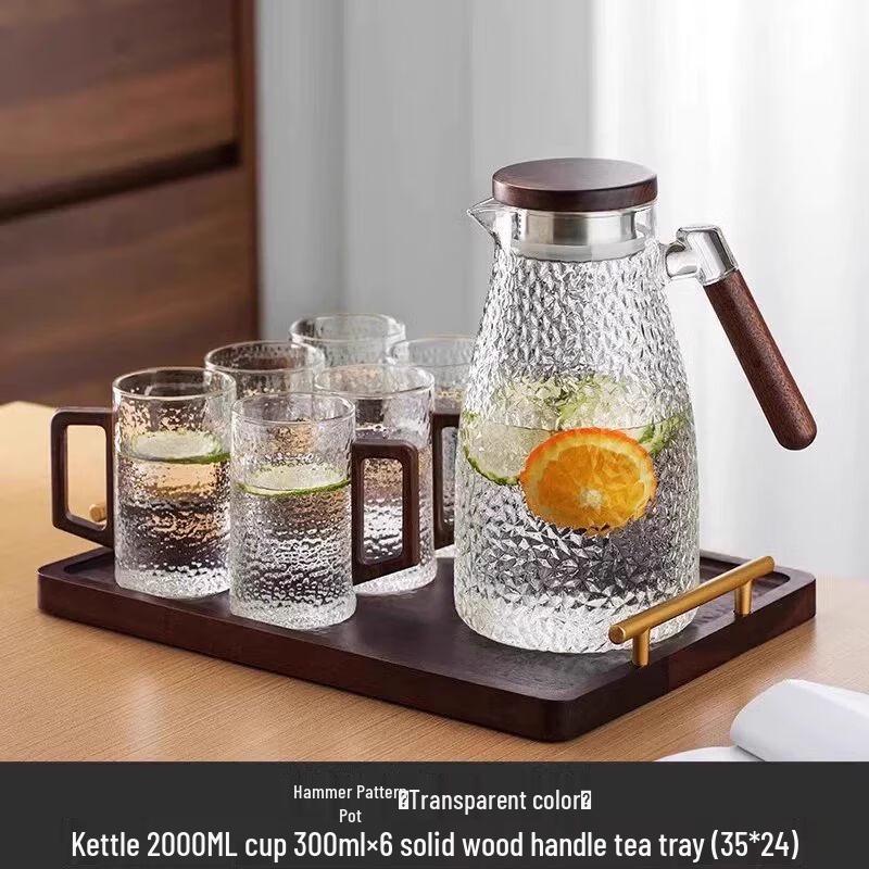 Elegant Glass Teacup and Drinking Glass Set with Handles