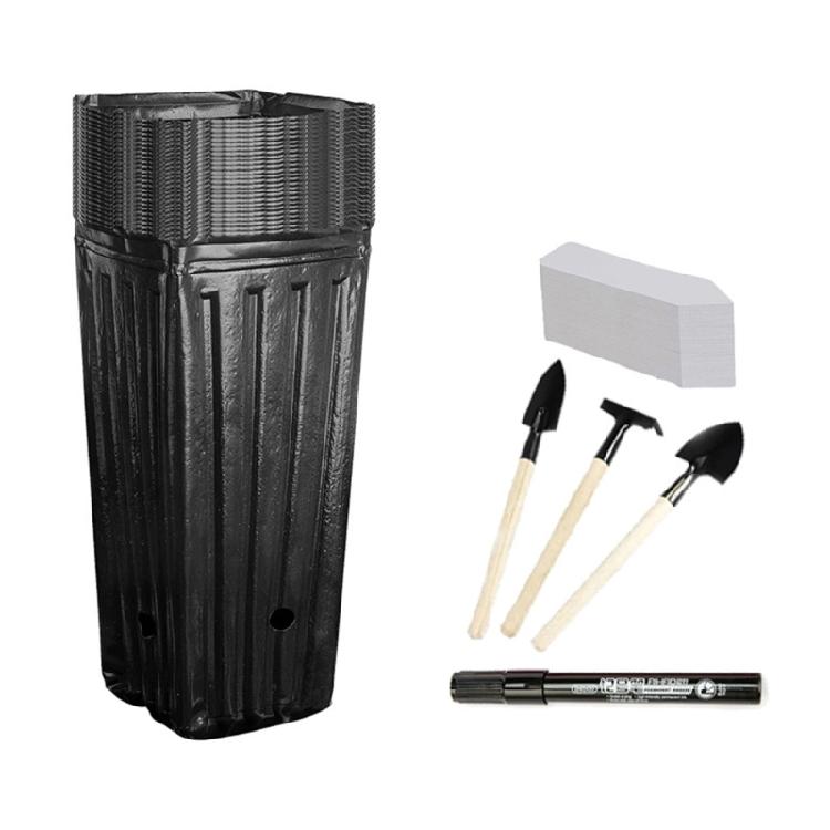 

20 шт. Высокие квадратные стаканчики для рассады, дышащие пластиковые горшки для деревьев для здоровья корней растений 1