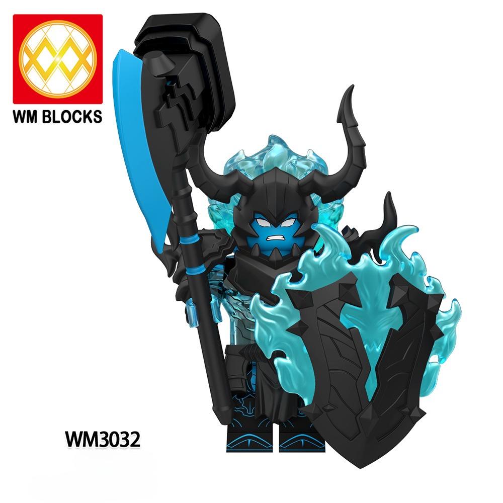 WM6221 Animation Series Animal Bear Action Figures Models Assembly Building Blocks Shields Sword Accessories Toys for Kids Gifts