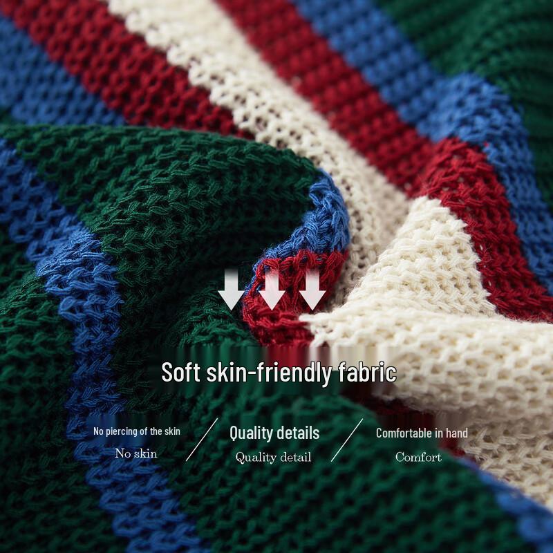 Demana Women's V-Neck Striped Knit Top