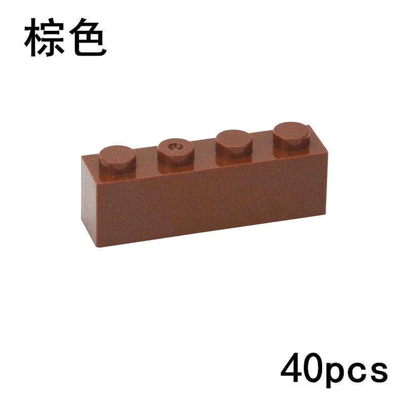 40PCS DIY 1x4 Dots Thick Figures Bricks Educational Creative Size 1*4 Dots Building Blocks Compatible With 3010 Toy For Children
