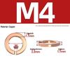 Pure Red Copper All-Copper Spring Washer, Bronze Round Washer Screw Metal Washer GB93