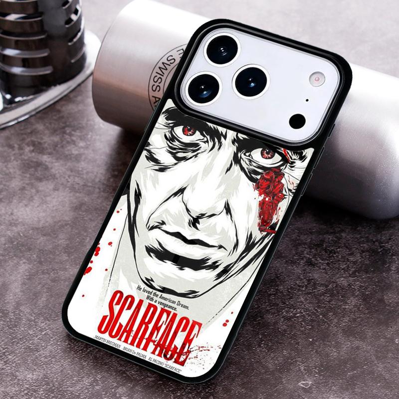 Scarface Tony Montanna Poster Phone Case For iPhone 17,16e,15,14,13,12,11,Mini,Pro,MAX soft Silicone Cover