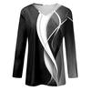 Women's Fashion Daily Versatile Casual V-Neck Long Sleeve Printed Top