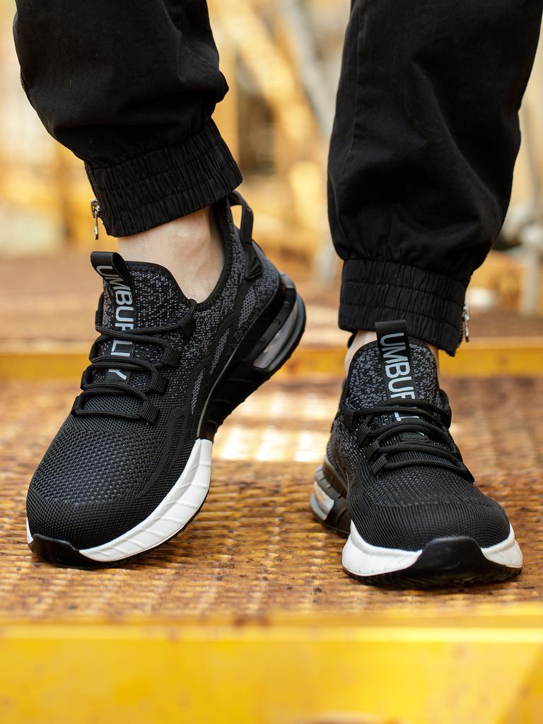 Men's Steel Head Safety Shoes Puncture And Smash Resistant Lightweight Sole Breathable Upper for Outdoor Workshop Work Shoes