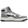 Li Ning Tianji Soft HI Slip Resistant Abrasion Resistant Mid top Skateboard Shoes Men's White Gray Black AGCU367-3