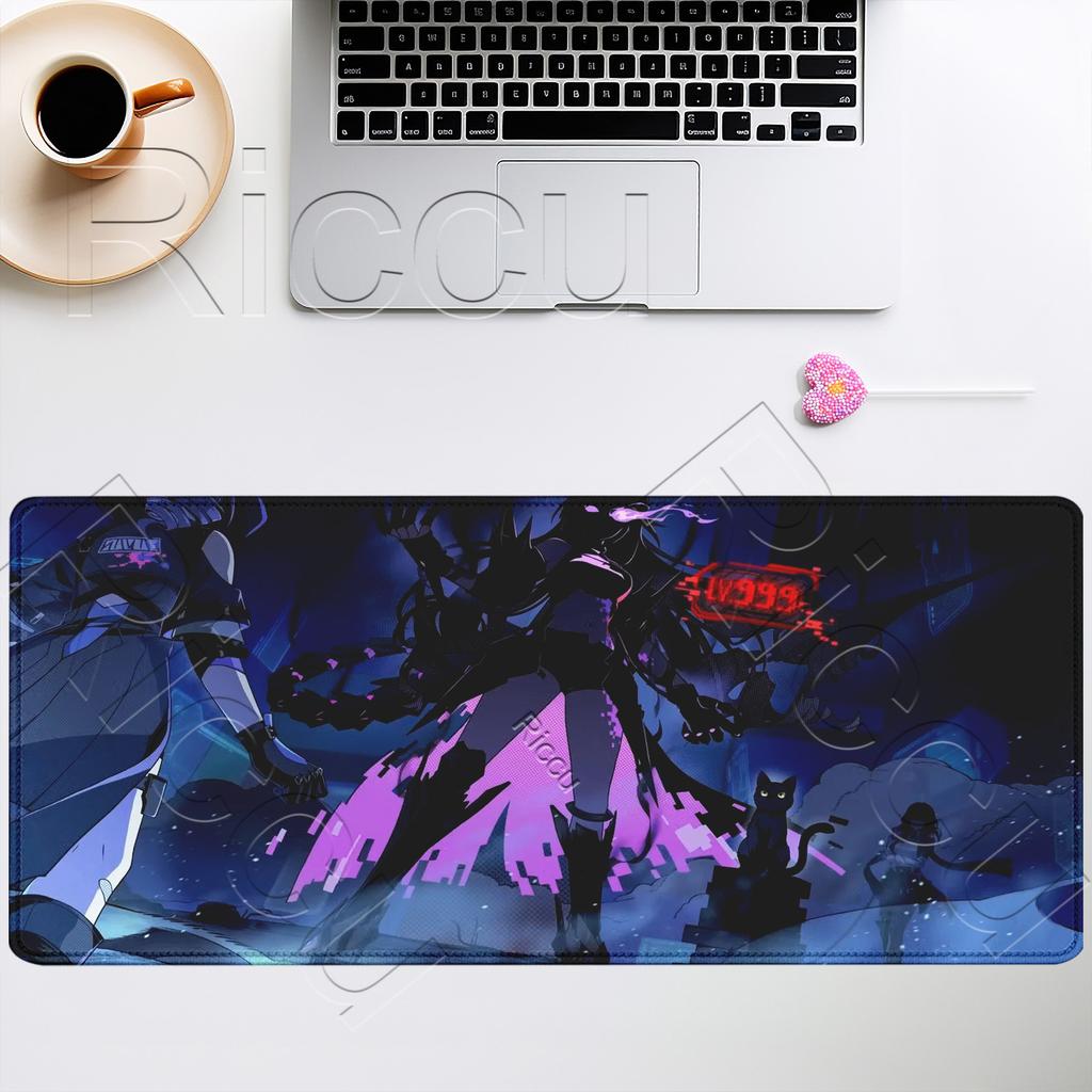 Gaming-Mauspad Silberner Wolf LV HSR Honkai Star Rail Groß XXL Neu Rutschfest Tastatur Anime-Mädchen Kawaii Mauspads PC-Schreibtischmatte