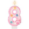 Dog and Cat 3rd Birthday Candle Paw Cake Topper Cupcake Decorations for Pet Theme Party Decor Anniversary Celebrations Supplies