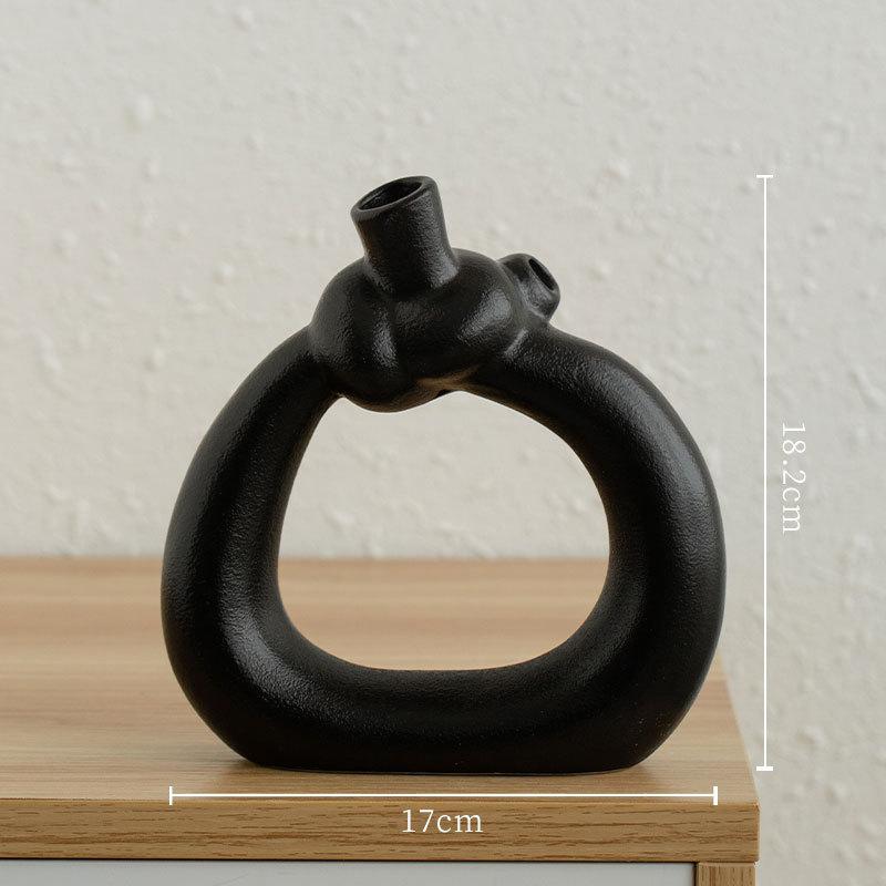 Light Luxury Vase Special-shaped Style High-end Sense Vase Cream Style Nordic Home Furnishing Entrance Jewelry Ornament