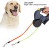Pet Product Pet Walking  Automatic Extendable Flexible Dog Cat Traction Rope Dual Headed Hand Holding with LED Light