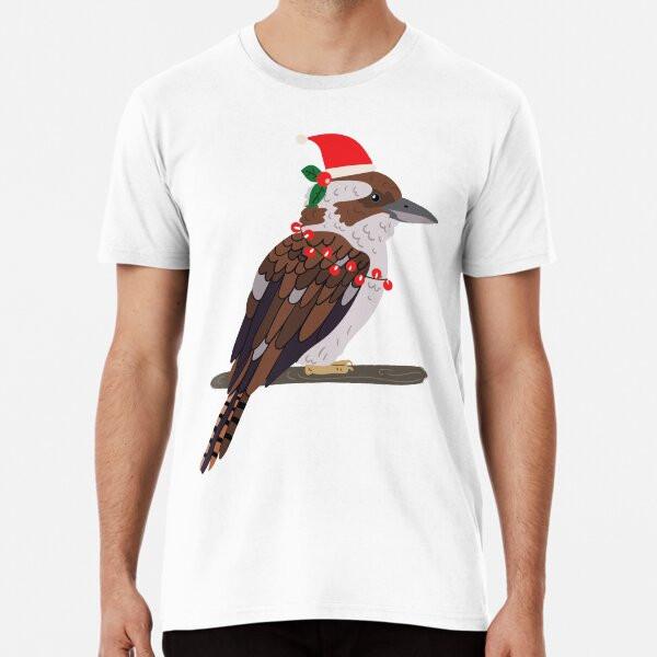 Christmas Kookaburra Premium T-Shirt S To 5XL Made In the AU/USA T-Shirt