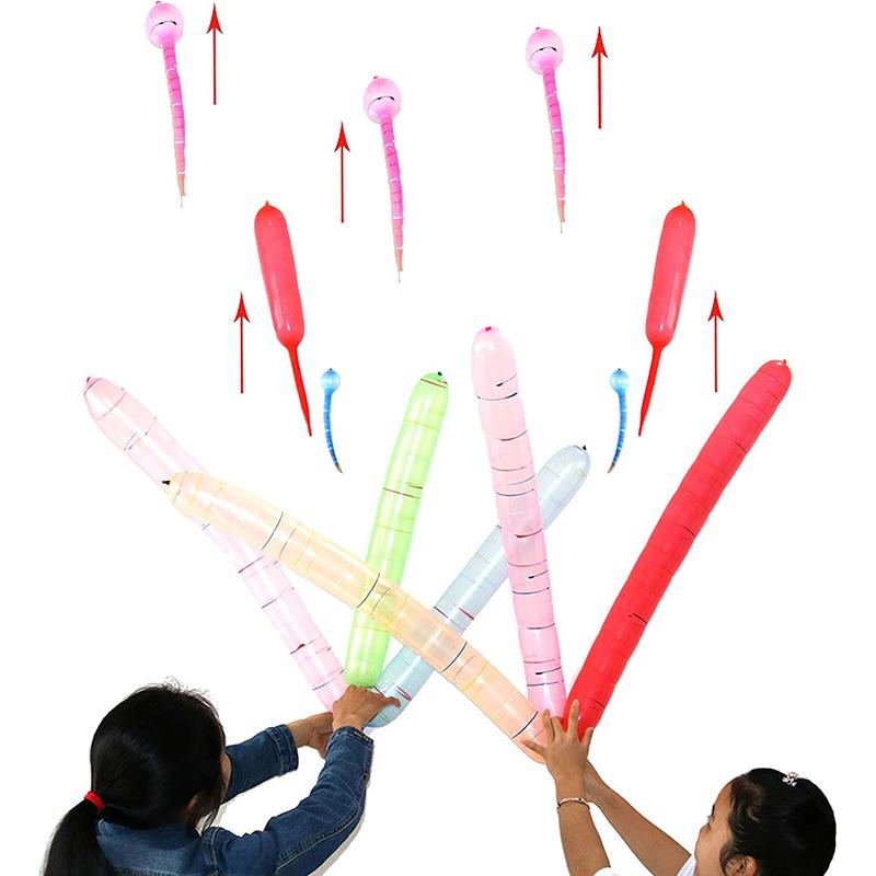 10/20pcs Rocket Balloon Flying Squeaking Mixed Color Outdoor Activities Games Latex Balloon Festive Wedding Party Decoration TMZ