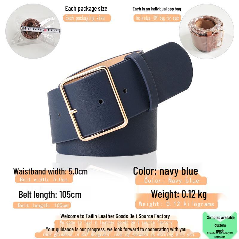 Schicker Damenbreitgürtel mit Schnalle: Stilvolles Accessoire für Daunenjacken, Trenchcoats und Jeans