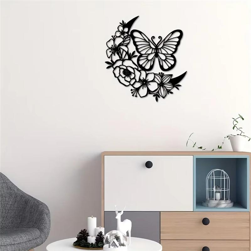

A95I-Butterfly Flower Wall Hanging - Perfect For Home Decor Birthday Parties And Holidays Hanging Wall Art Home Decor чорний