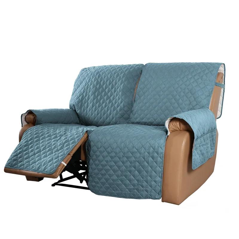 1/2/3 Seater Recliner Sofa Cover Pet Kids Dog Sofa Mat Solid Lounger Couch Towel Armchair Covers  Relax Sofa Slipcovers
