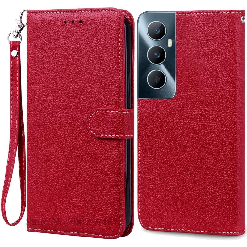 Per Realme C65 Custodia Portafoglio in Pelle con Patta Custodia per Telefono Per Realme C65 4G Coque Fundas Per Oppo Realme C65 Custodia per Telefono