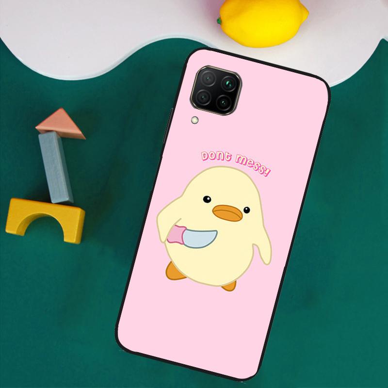 Cartoon Duck Knife For Huawei Nova 11i 12s 12i 8i 7i Y73 Y70 Y90 Y60 Y72 Y61 Y91 9 10 SE P30 Pro P40 Lite Case