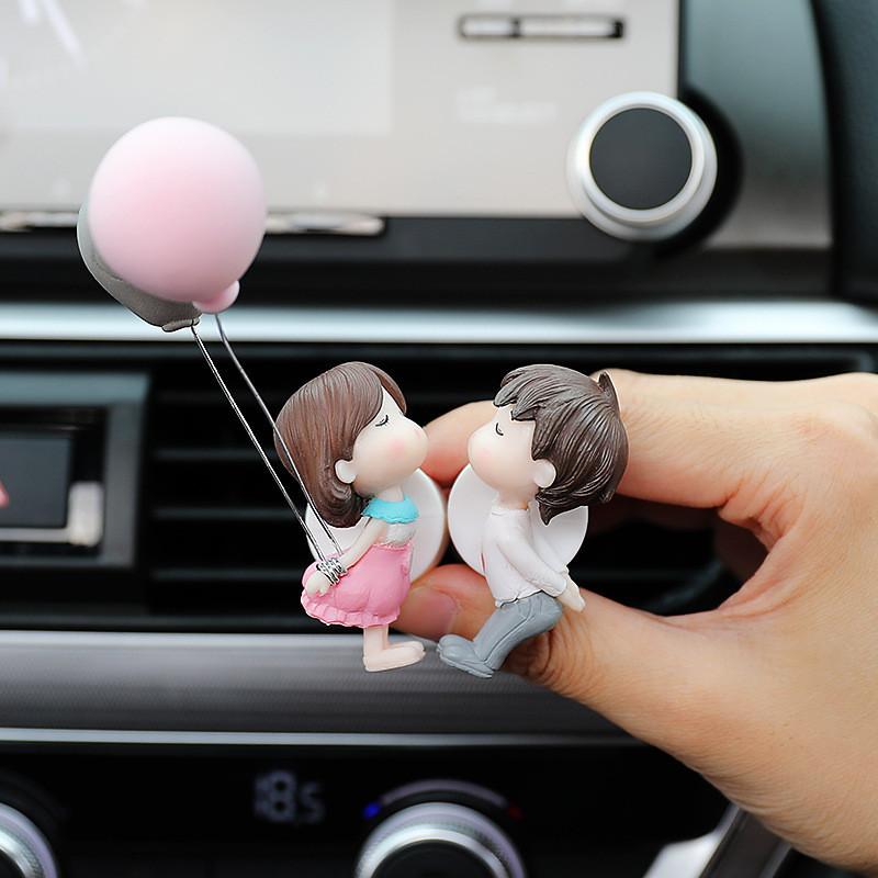 Car Air Cute Vent Clip Cartoon Aromatherapy Diffuser Couple Decoration Ball Love