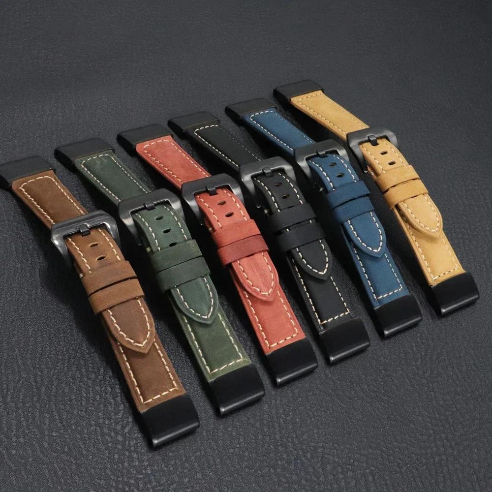 Quickfit 26mm 22mm Armband für Garmin Epix Pro 51mm 47mm Tactix 8 7 Pro Fenix 8 7 7X Enduro3 Echtleder Uhrenarmband Zubehör