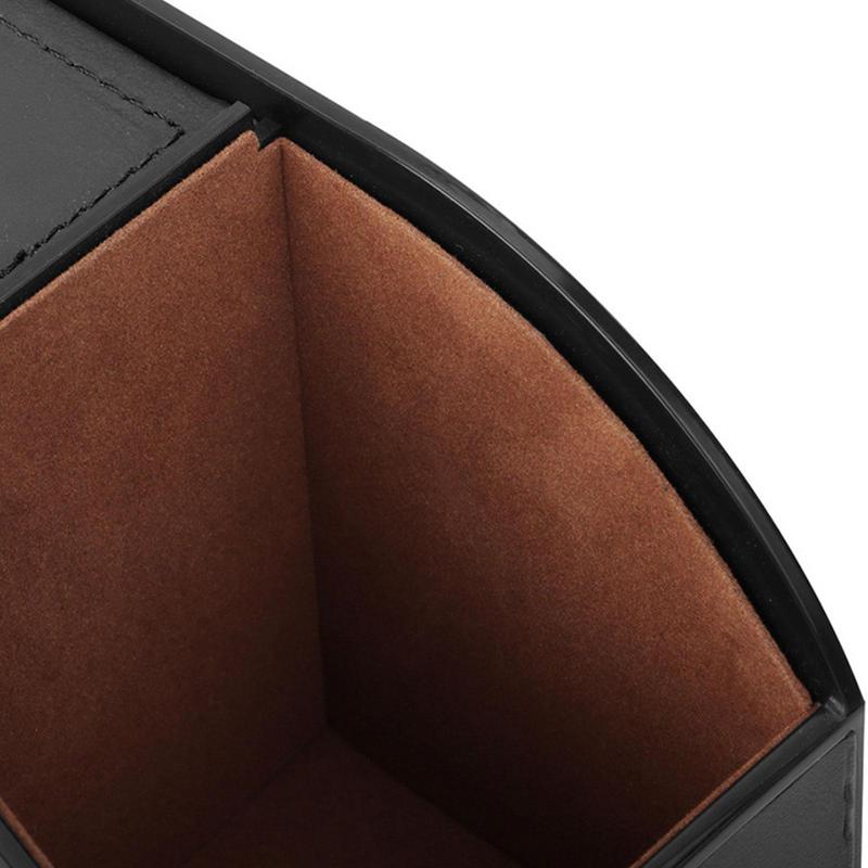 Car Backseat Organizers Backseat PU Leather Tissue Box With 2 Cup Holder Seat Organizer With Hook Multifunctional Car