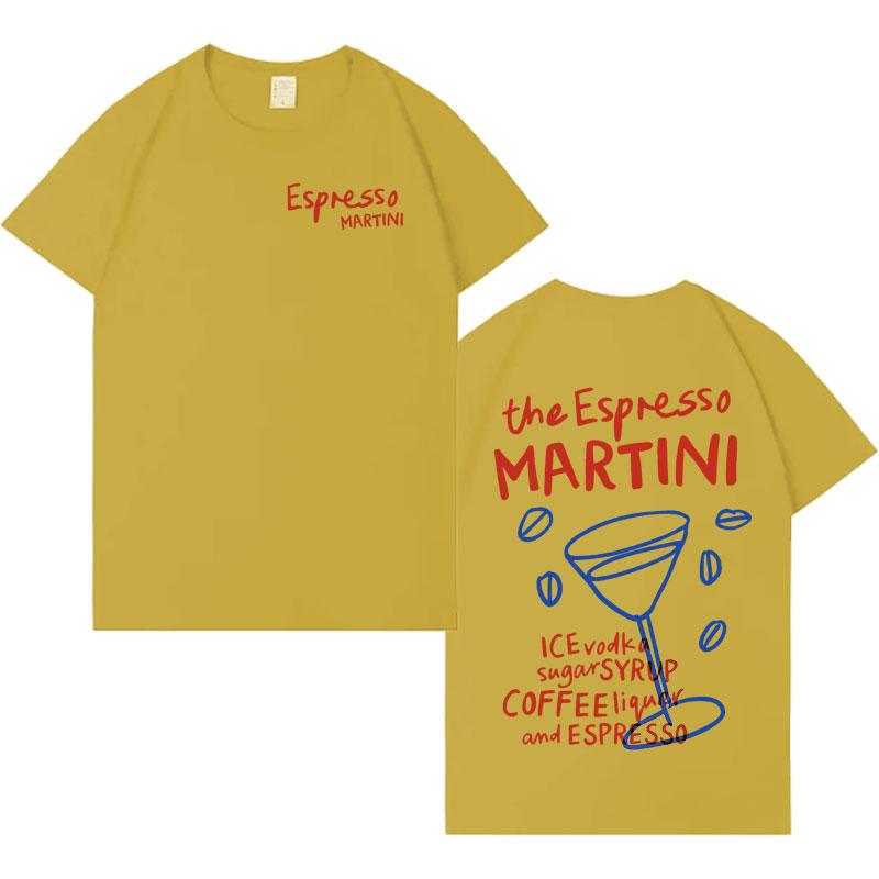 Espresso Martini Mens Decompression Aesthetic Pop Casual Drinking Graphics Tshirt Hip Hop Cotton Oversized Energetally T Shirts